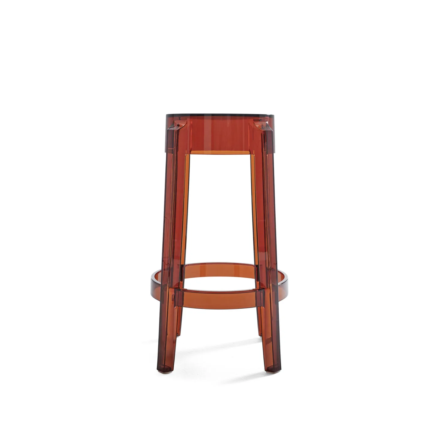 Kartell - Charles Ghost "Medio" H.65 Amber - Pallar - Philippe Starck - Brun - Plast