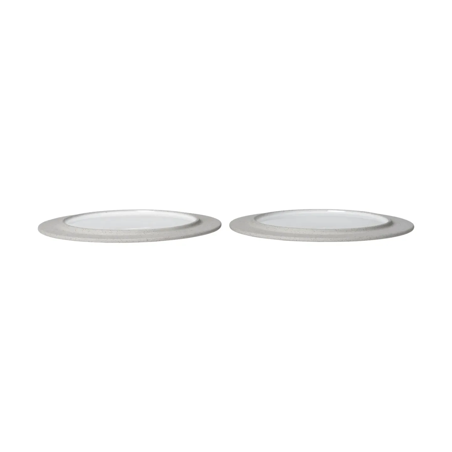 Ferm Living Sonae Teller 2er Pack Grey-white, Ø22 cm