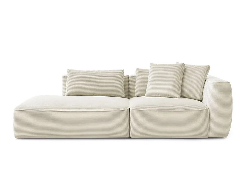 3er Sofa BOBOCHIC LEOPOLD Cord-Stoff beige
