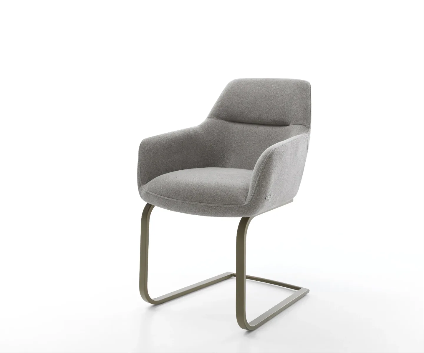 Freischwinger Pejo-Flex Strukturstoff Soft Grau Freischwinger flach Effektfinish Titan Taschenfederkern