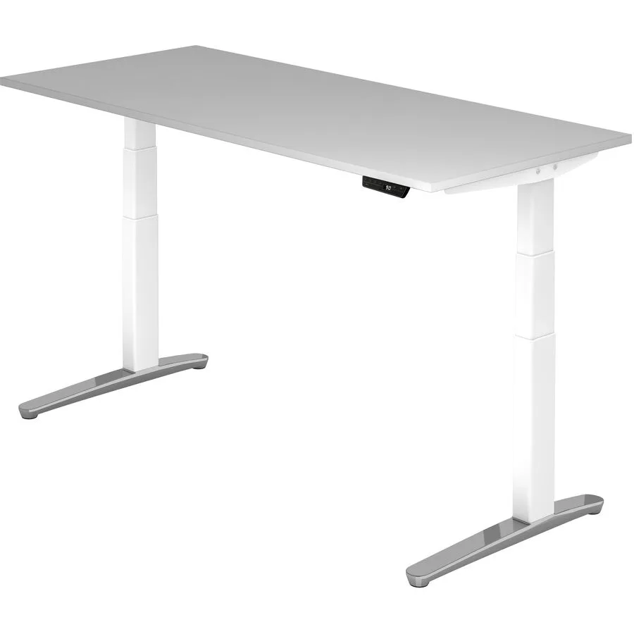 Schreibtisch Office weiss/grau Holzwerkstoff B 180 T 80 cm