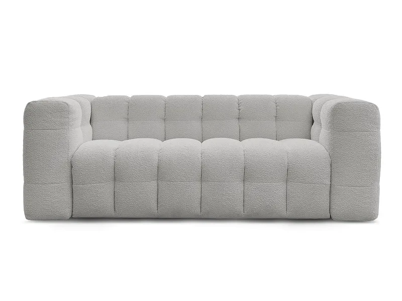 3er Sofa BOBOCHIC CLOUD Boucle-Stoff hellgrau