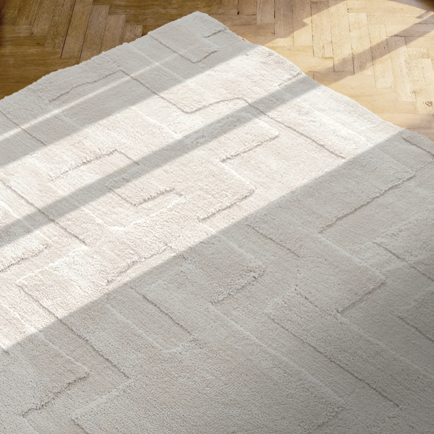 Ryetepper - Tripoli (krem) (Størrelse: 200 x 290 cm)