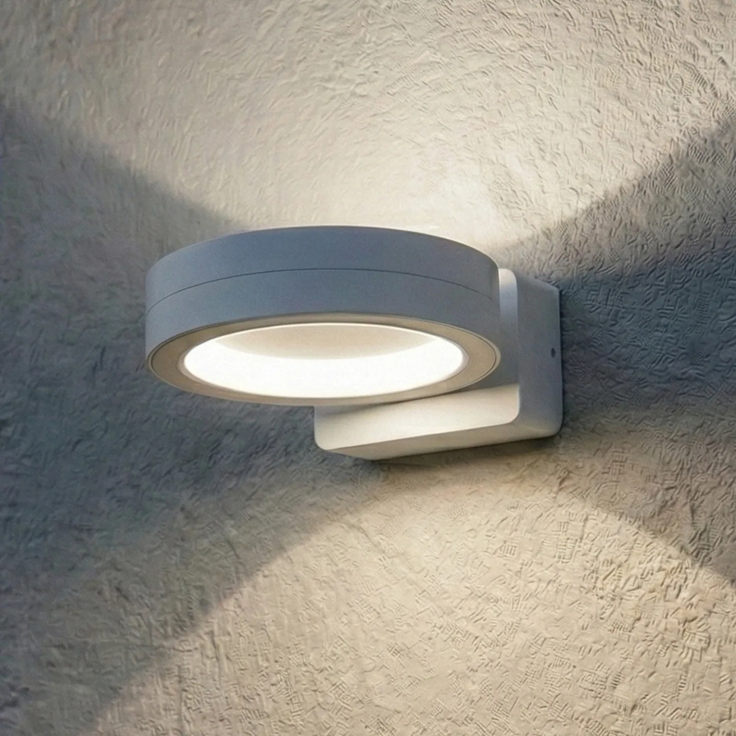 Selviro LED-Außenwandleuchte, Ø 20 cm, weiß, IP65 - Lindby - Balkon - Modern - Aluminium - Einflammig