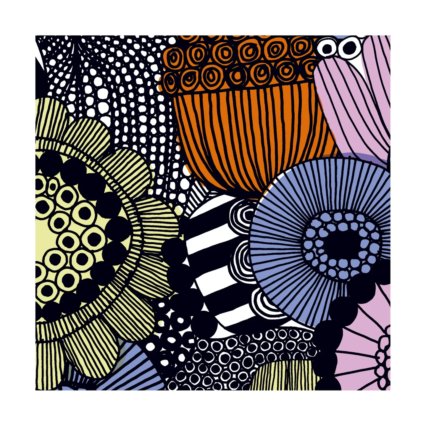 Marimekko Siirtolapuutarha Serviette 33 x 33cm 20er Pack Pink-Lilac