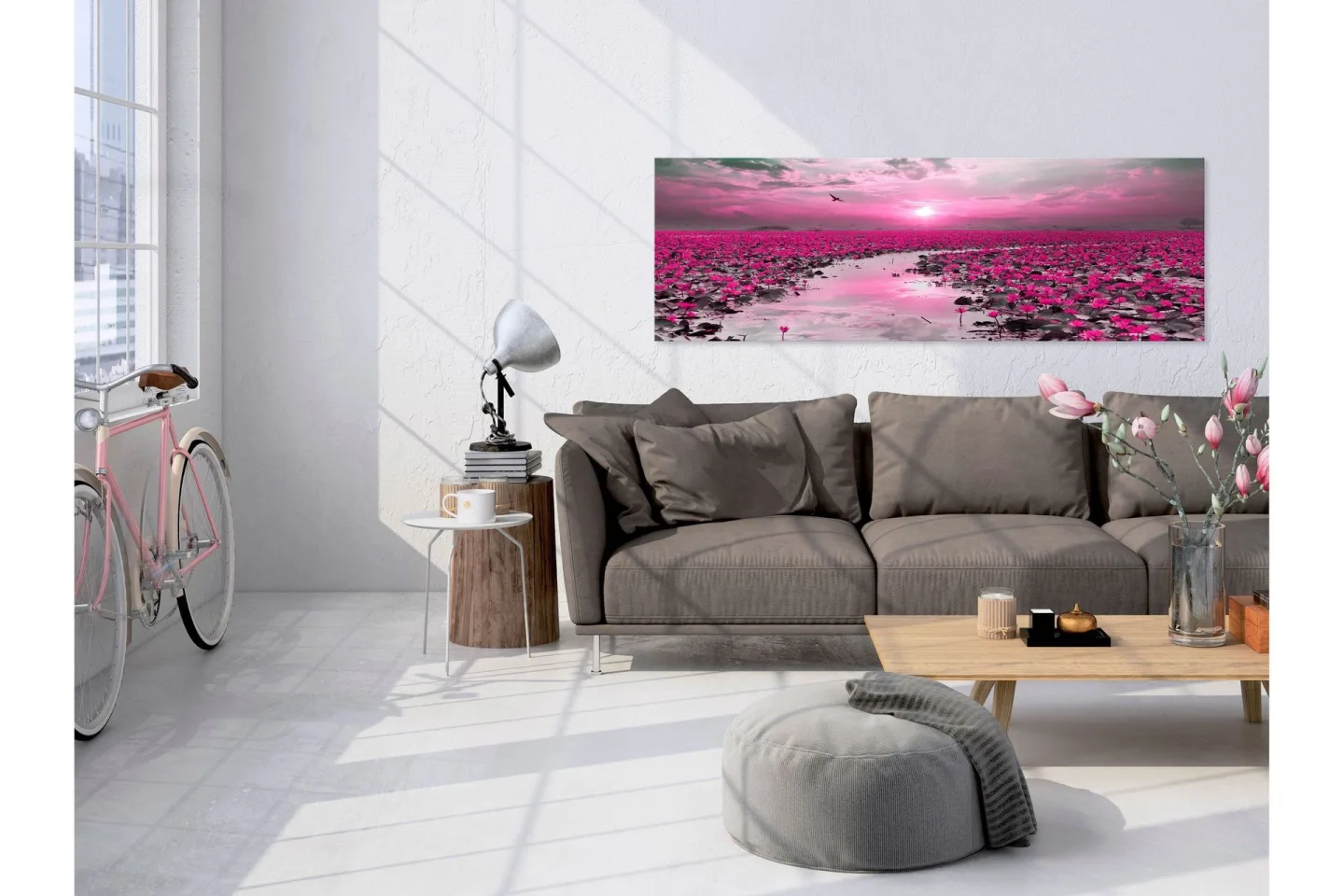 Tavla Lilies and Sunset (1 Part) Narrow 135x45 -