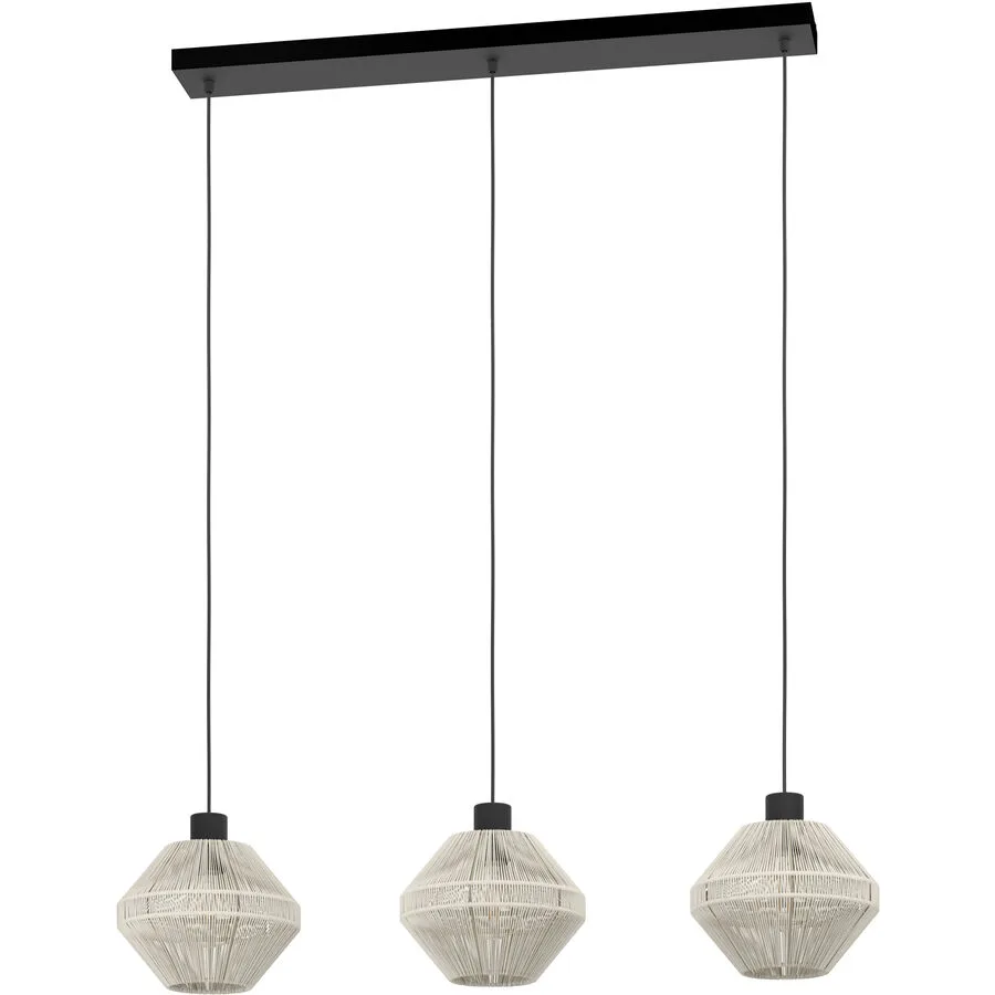 Eglo Pendellampe Midsumer Schwarz Stahl 22 cm 110 cm