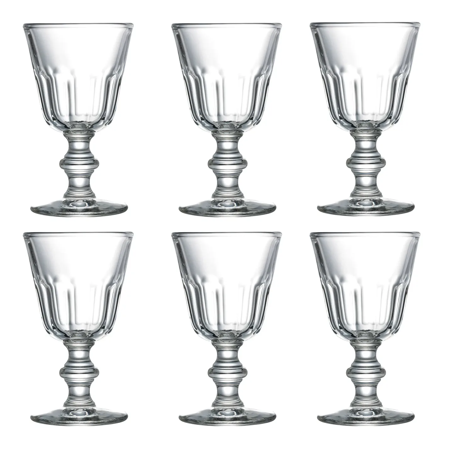 La Rochère Perigord kleines Glas mit Stiel 22 cl 6er-Pack Transparent