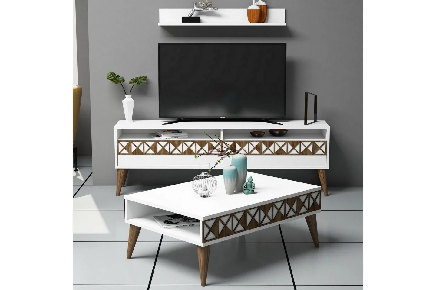 Muennink Vardagsrumsset 150 cm - Vit