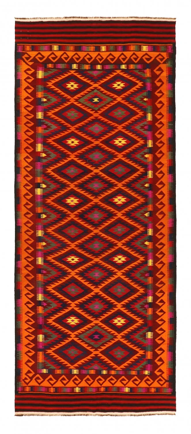Orientalsk kelimteppe 398 x 157 cm (Størrelse: 398 x 157 cm)