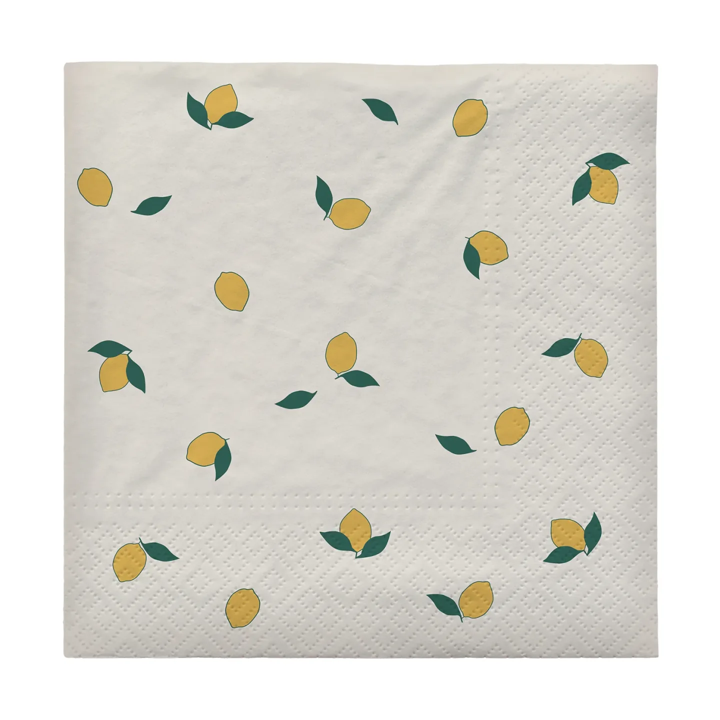 Broste Copenhagen Lemon Serviette 33x33 cm 20er-Pack Off White-Yellow
