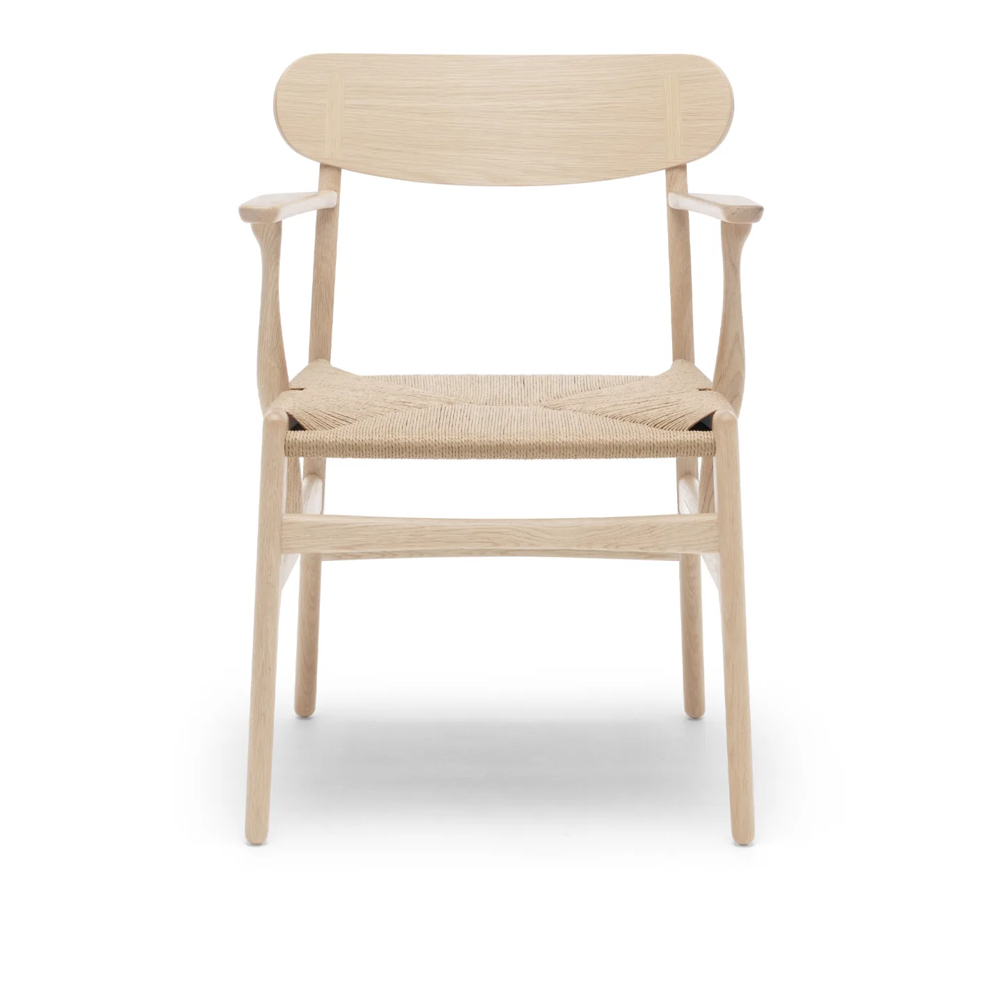 Carl Hansen - CH26, Tvålad Ek, Naturflätat papperssnöre - Matstolar - Hans J. Wegner - Träfärgad - Trä