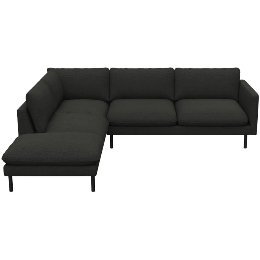 Sofa Valentino Grau Stoff 262 cm 222 cm