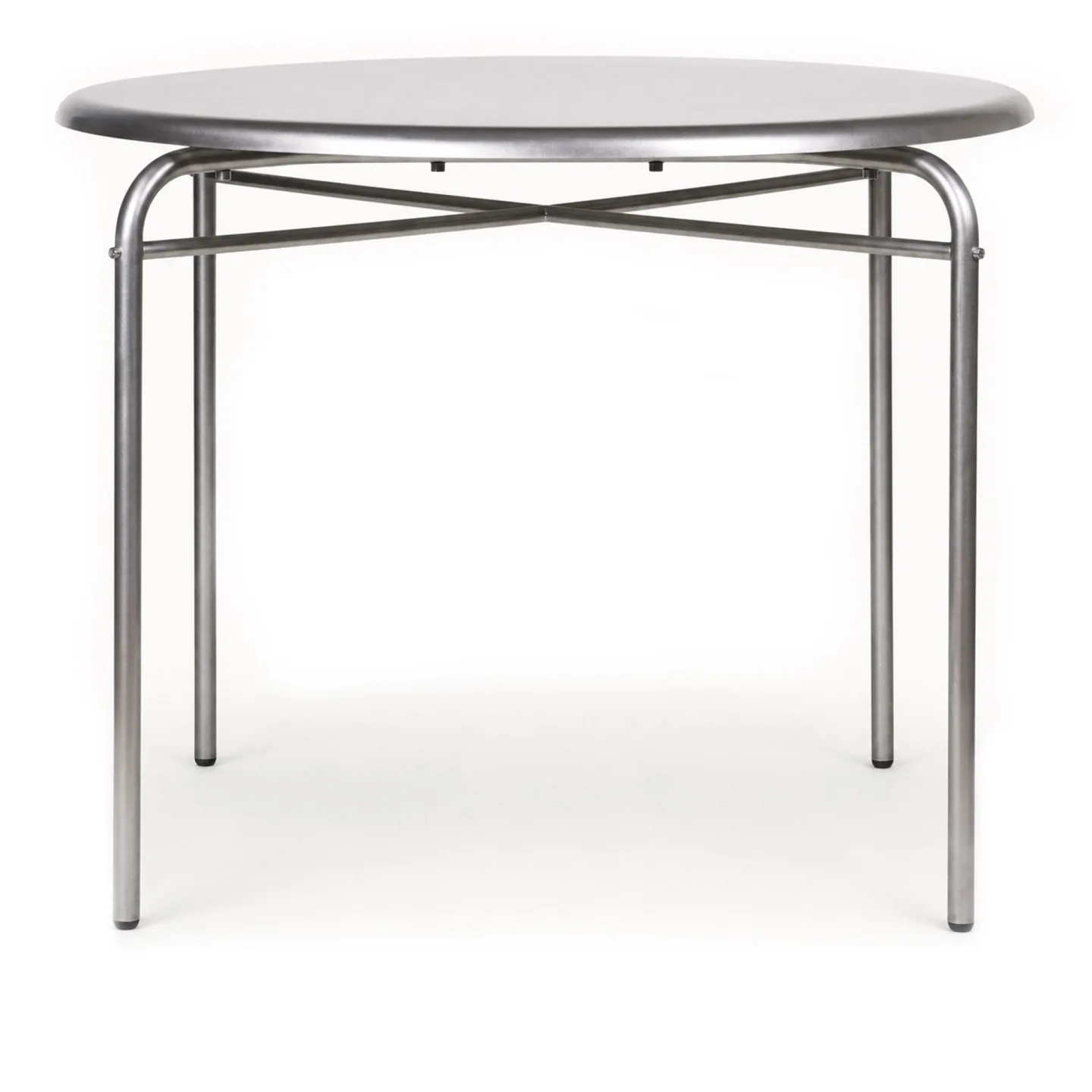 Frama - Petit Rond matbord 90 cm stainless steel - Matbord - Troels Grum-Schwensen - Silver - Metall