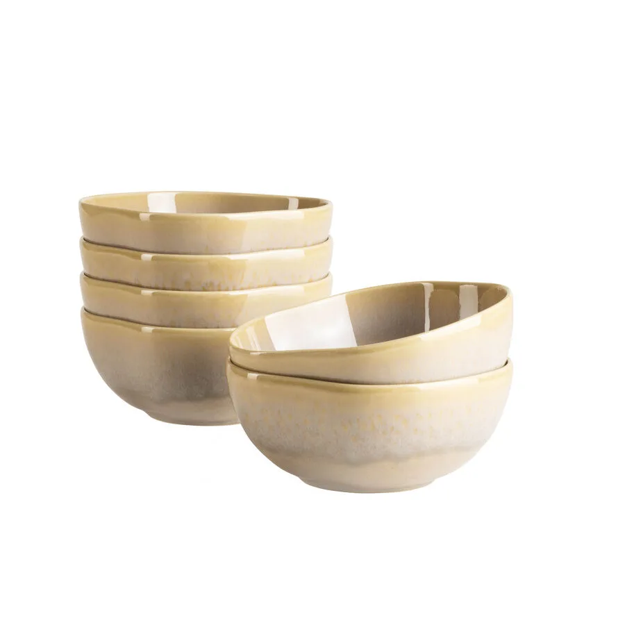 MÄSER Schüssel-Set 6-tlg. Cordelia Beige Steinzeug
