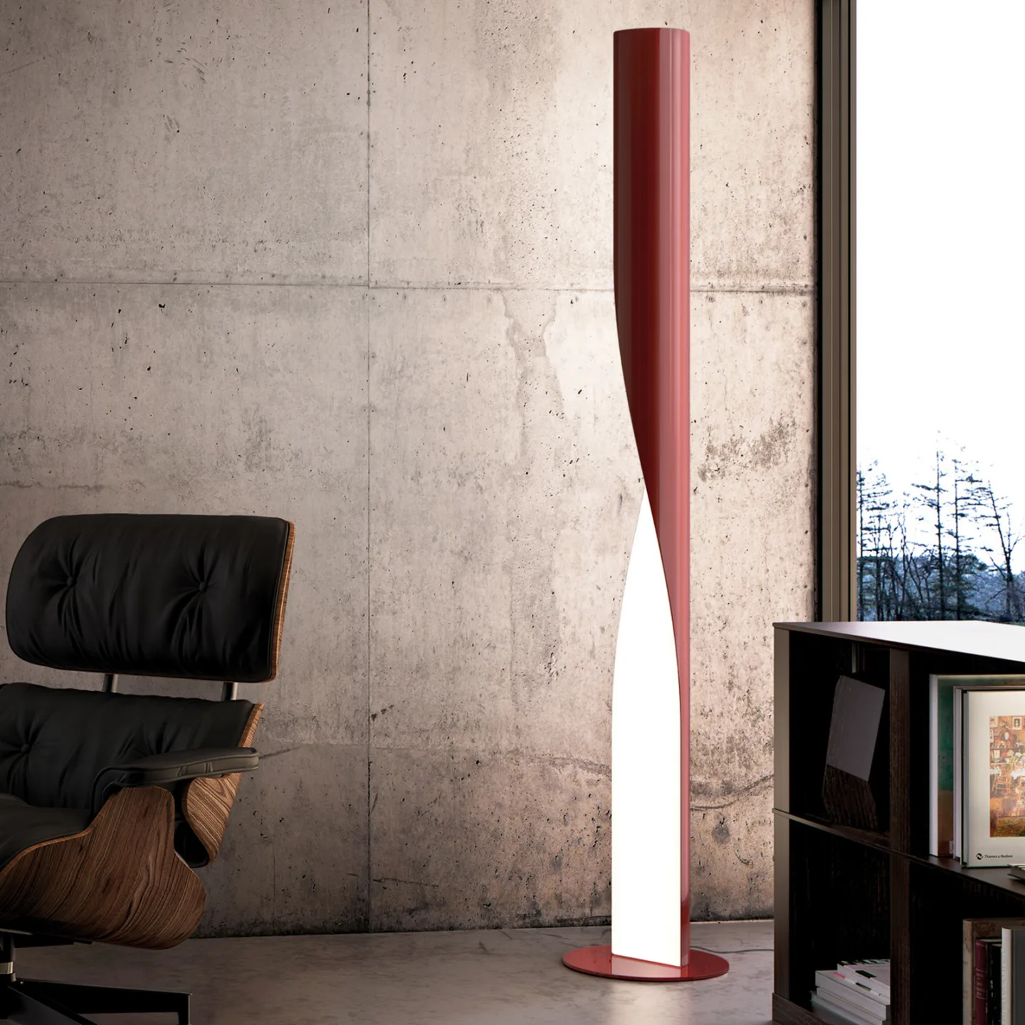 Evita LED-gulvlampe, rød, højde 190 cm, dæmpbar - kdln - Stue - Design - Metal