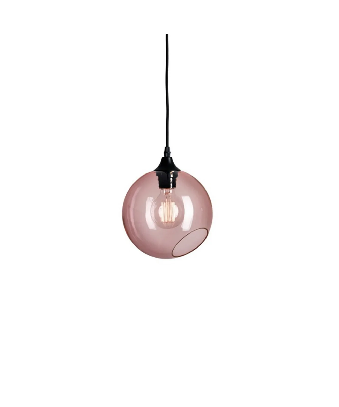 Ballroom Pendelleuchte Rosa m/Schwarz Sockel - Design By Us - Esszimmer - Glas