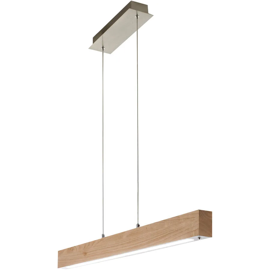 Pendellampe Belize Braun Holz/Metall 110 cm 200 cm - Farbe: eiche - LED - Lichtfarbe: Warmweiss - LED Energiesparlampen