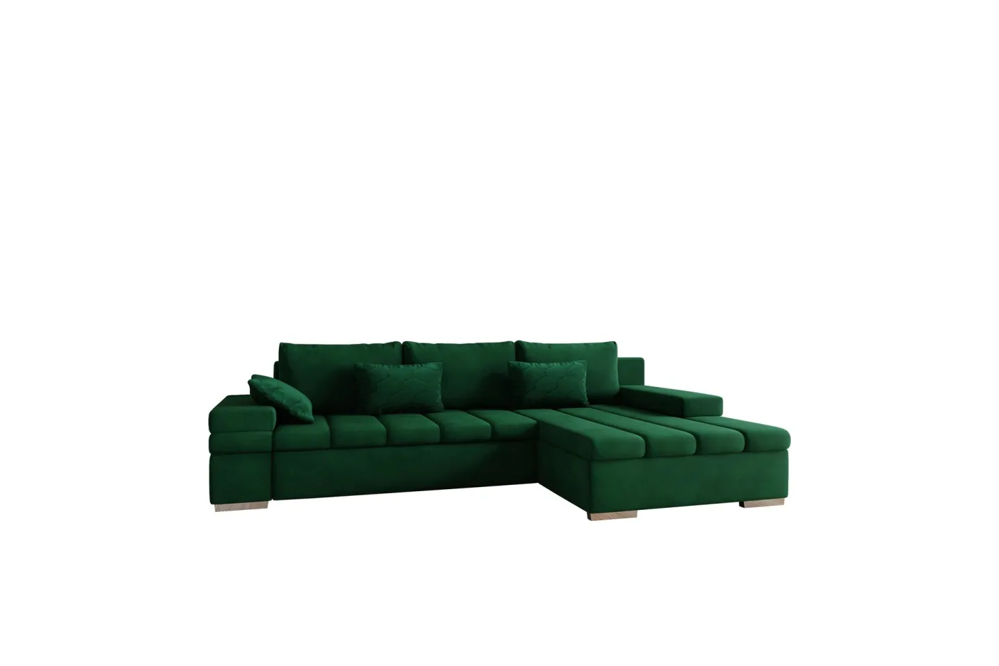 Naoma Bäddsoffa med Divan 4-sits - Grön