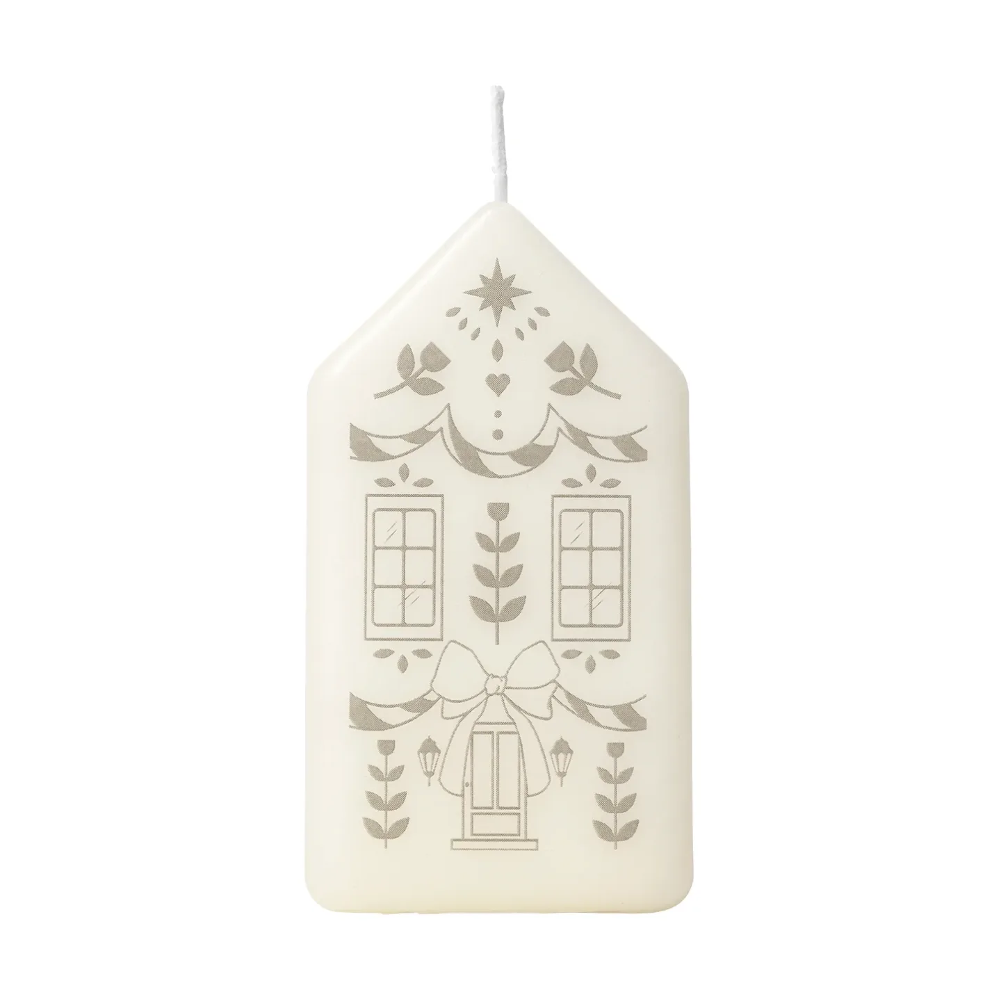 Broste Copenhagen Casa blockljus White-Silver