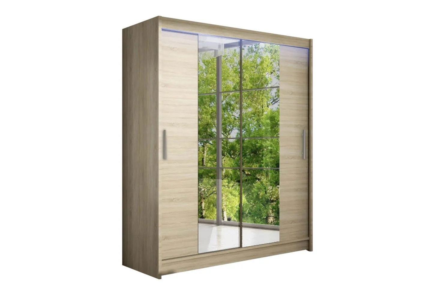 Leila Garderob med Spegel 150x200 cm - Beige