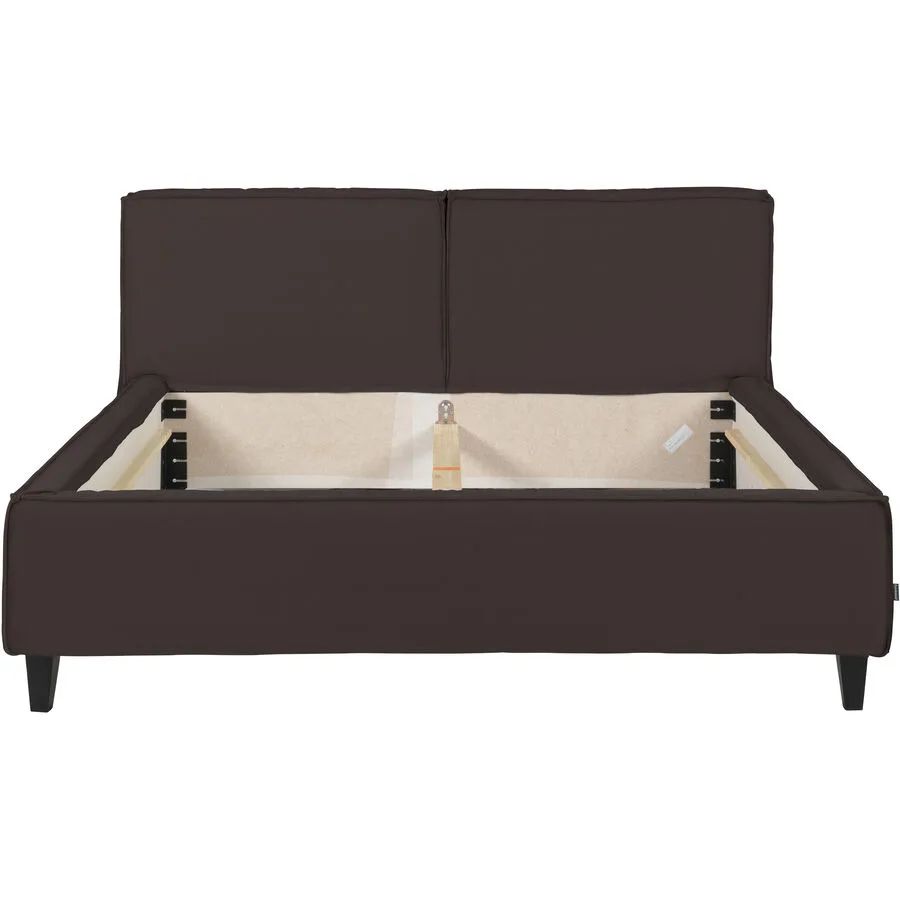 Bett Smith braun Anilinleder 200 x 200 cm