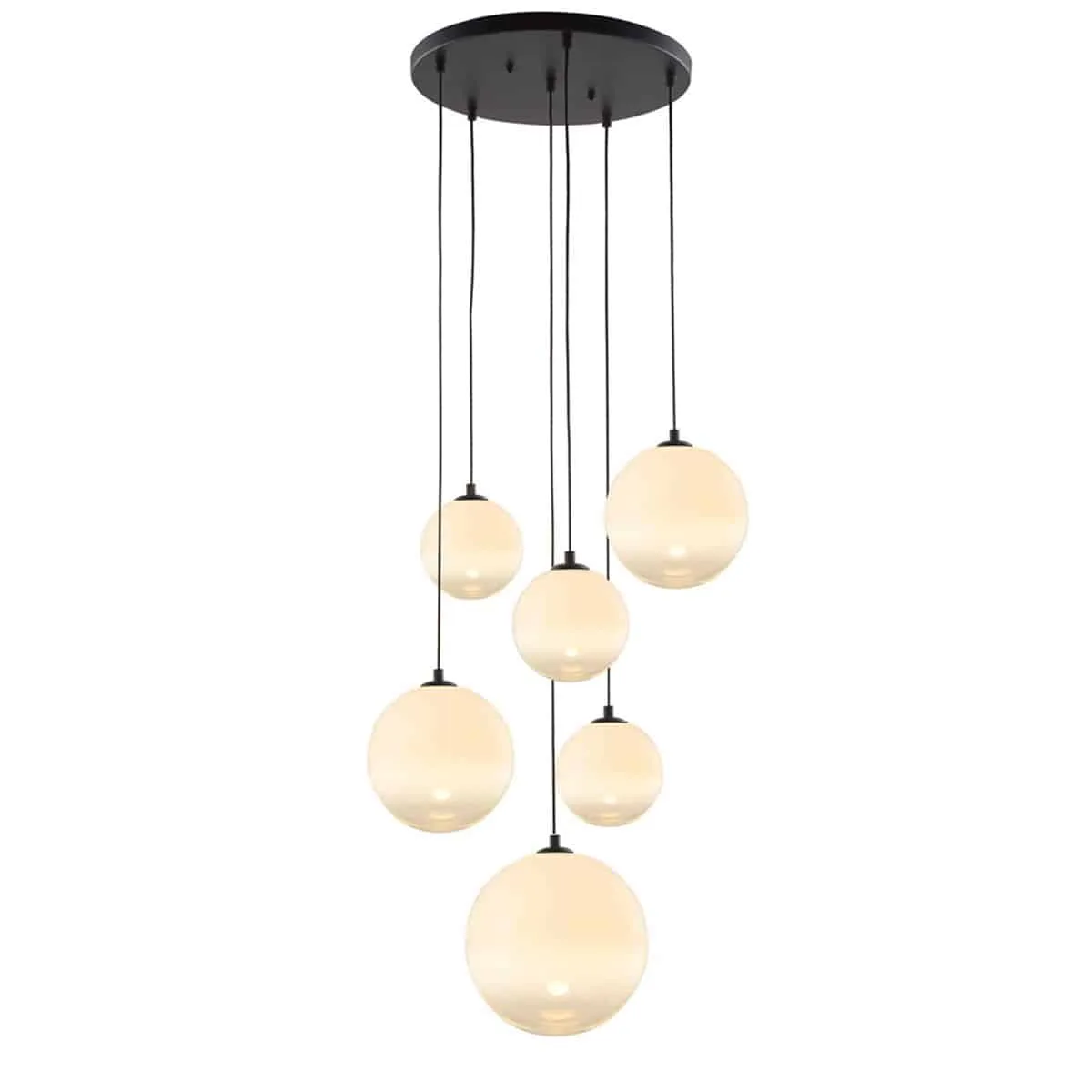 Grappo Taklampa 6 glober Opalglas
