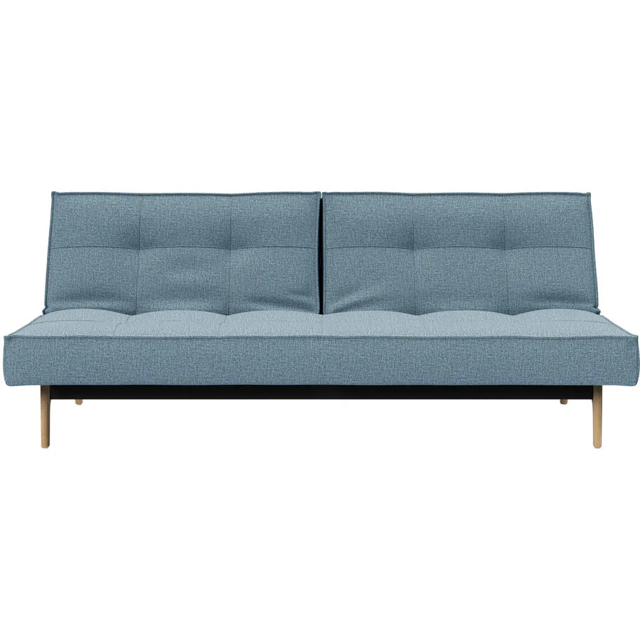 Bettsofa Split hellblau Stoff/Polyester B 210 T 96 cm Ausklappbar