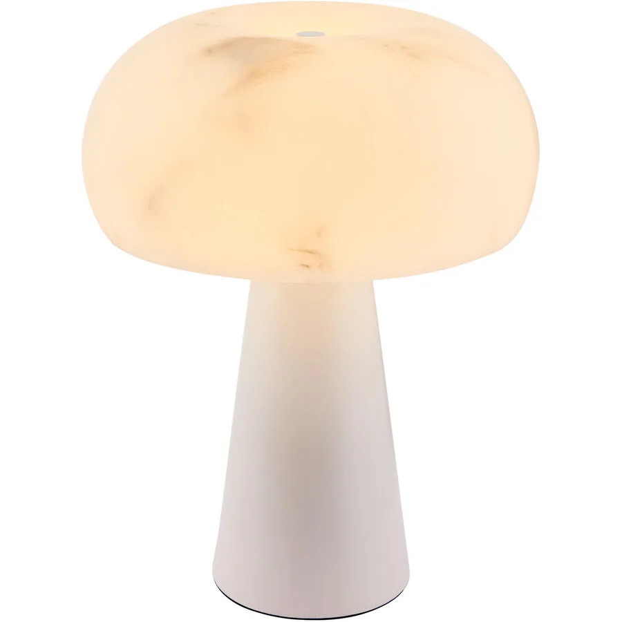 Tischlampe Fria Metall/Marmor weiss