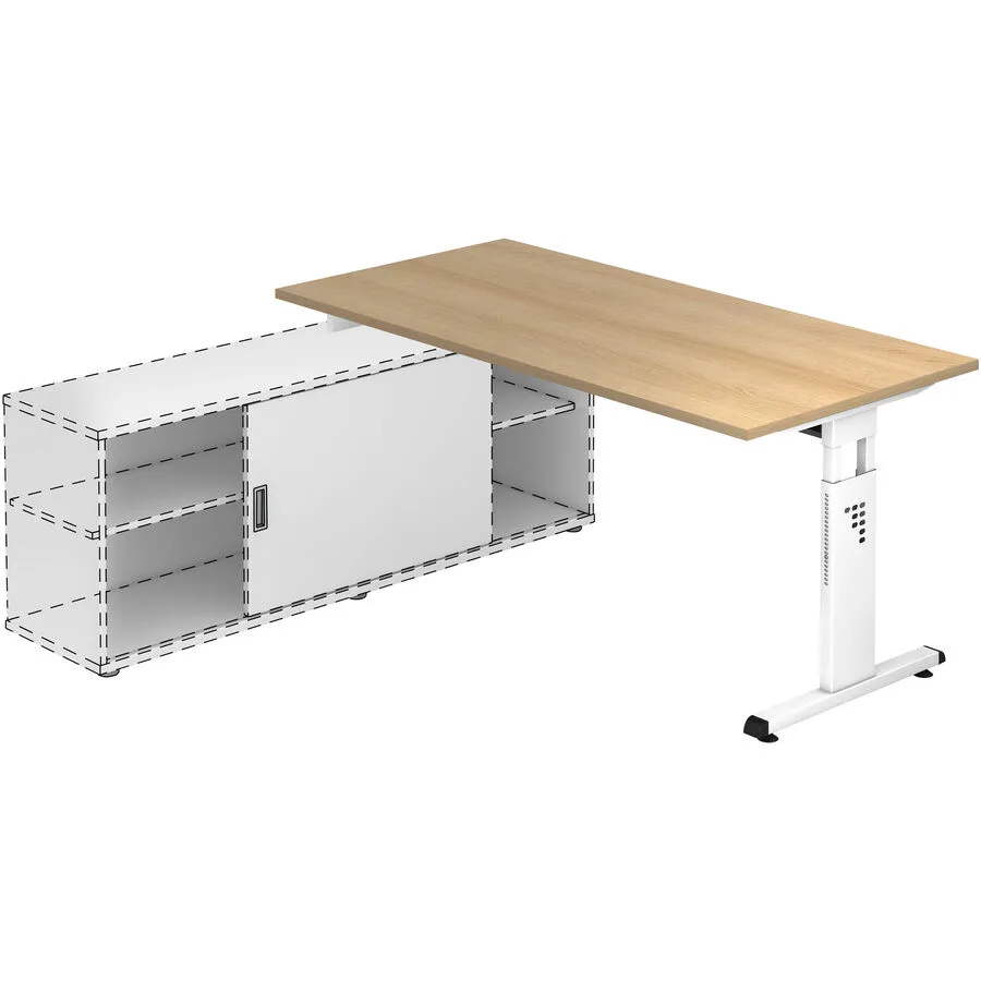 Schreibtisch Office Eiche Dekor Holzwerkstoff B 160 T 80 cm