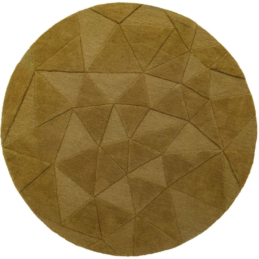 Teppich Sabrine Gold Symmetrie 100% Wolle 160 x 160 cm