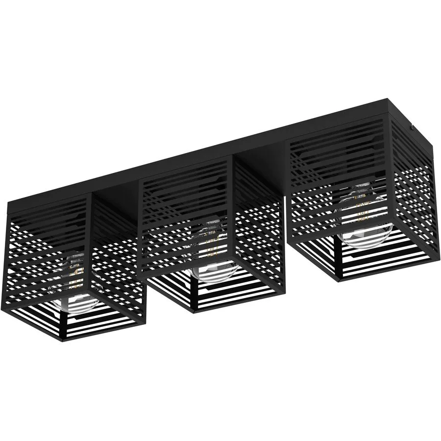 Eglo Deckenlampe Piedritas Schwarz Stahl 18 cm 20.5 cm