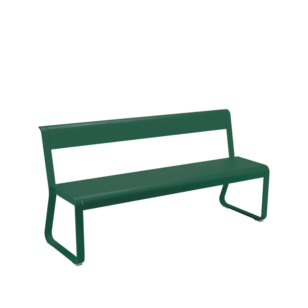 Fermob Bellevie bänk med ryggstöd Cedar green (grön)