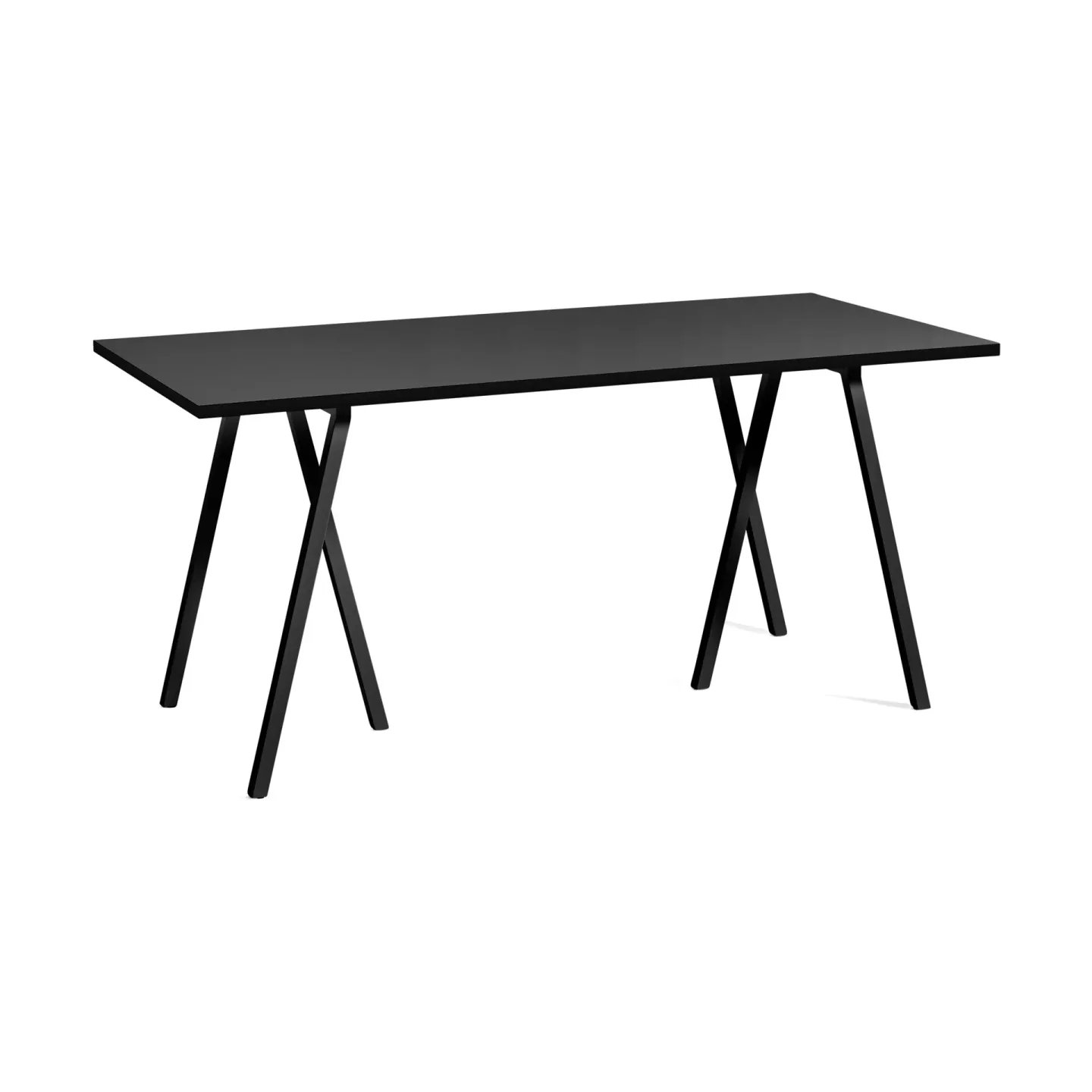 HAY Loop Stand Esstisch Black linoleum-black, 160 cm