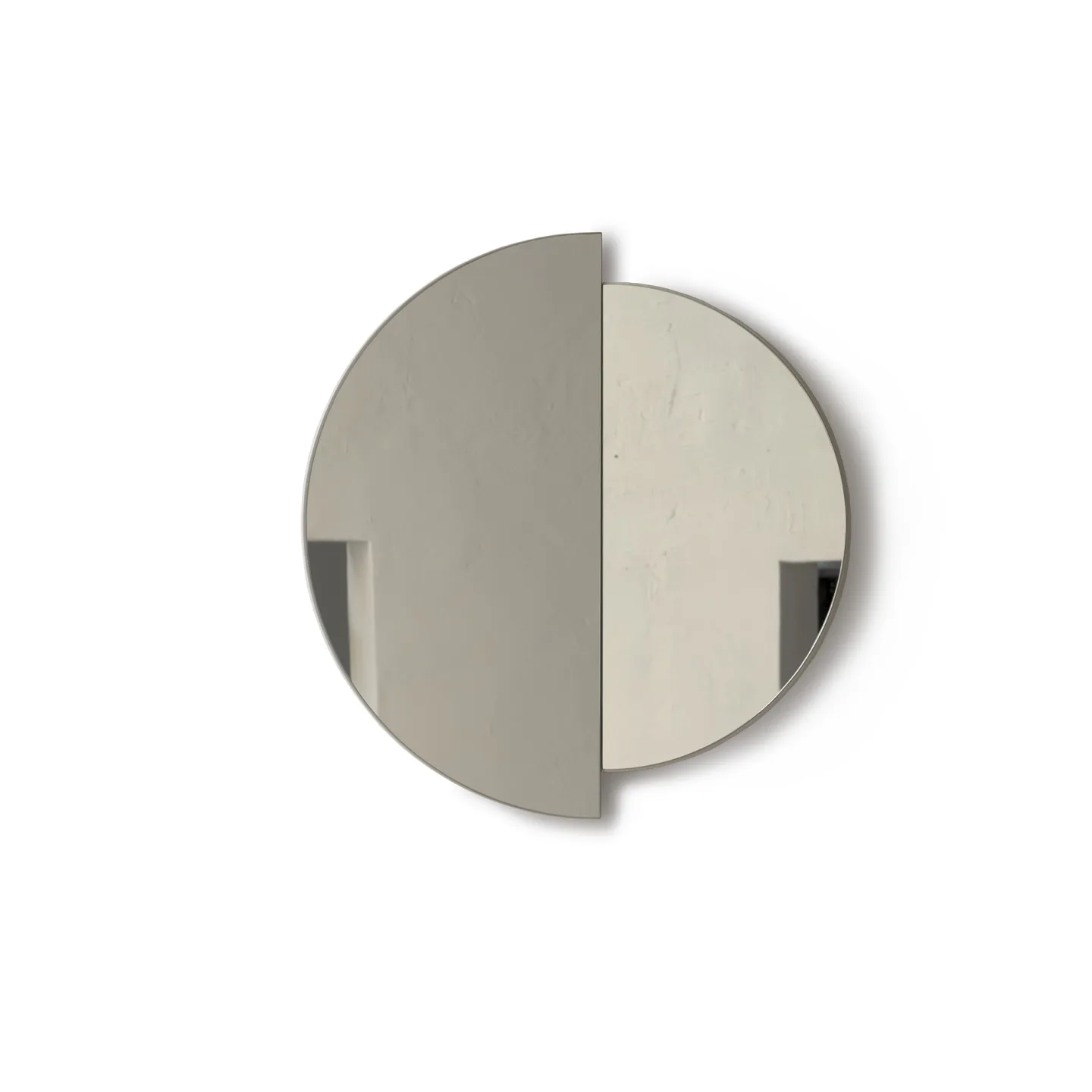 Mazo - Rae Mirror Ø60 - White - Väggspeglar - Jessica Vedel - Vit - Glas/Trä