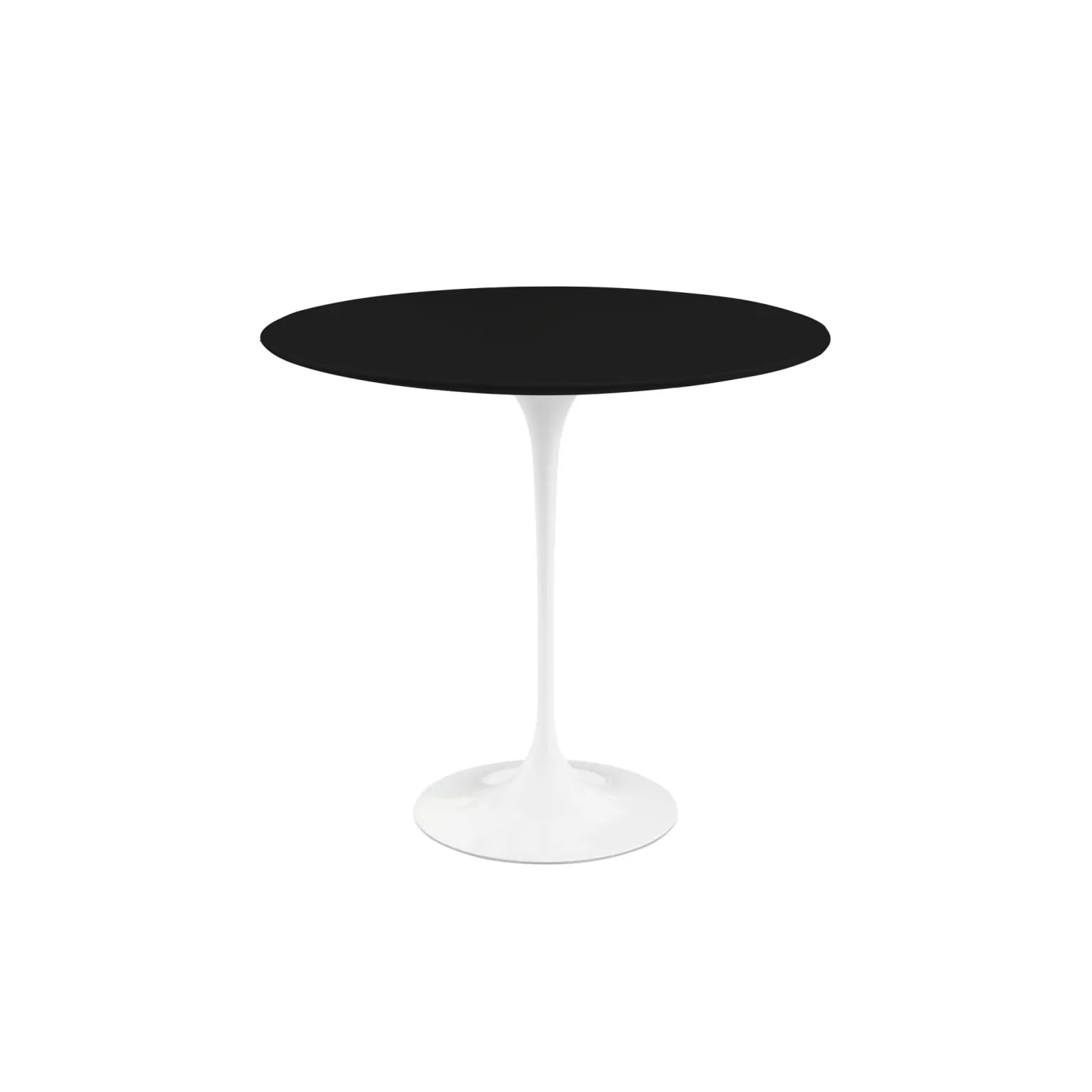 Knoll - Saarinen Oval Table - Småbord, Vitt underrede, skiva i Svart laminat - Sidobord - Eero Saarinen - Svart - Metall/Trä