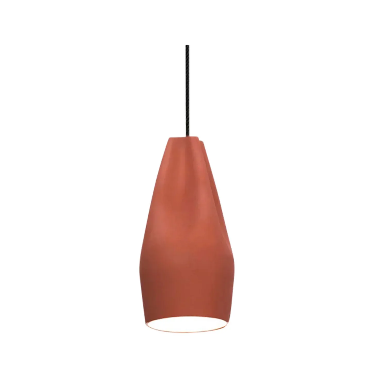 Pleat Box 13 Pendelleuchte E27 Terracotta/Weiß - Marset - Esszimmer - Keramik