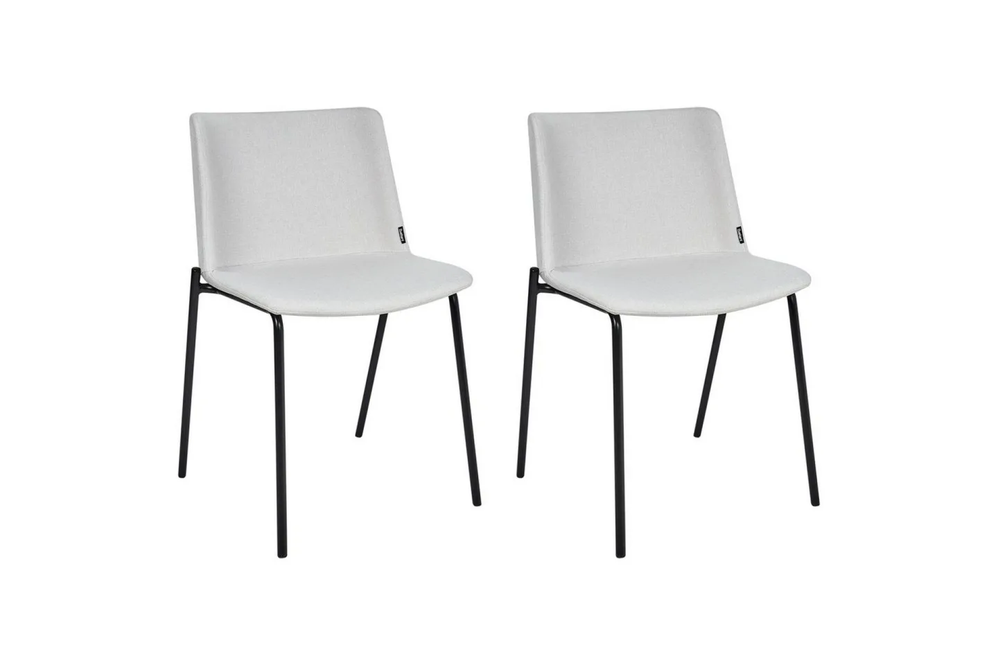 Set med 2 matstolar Esbon - Grå, svart