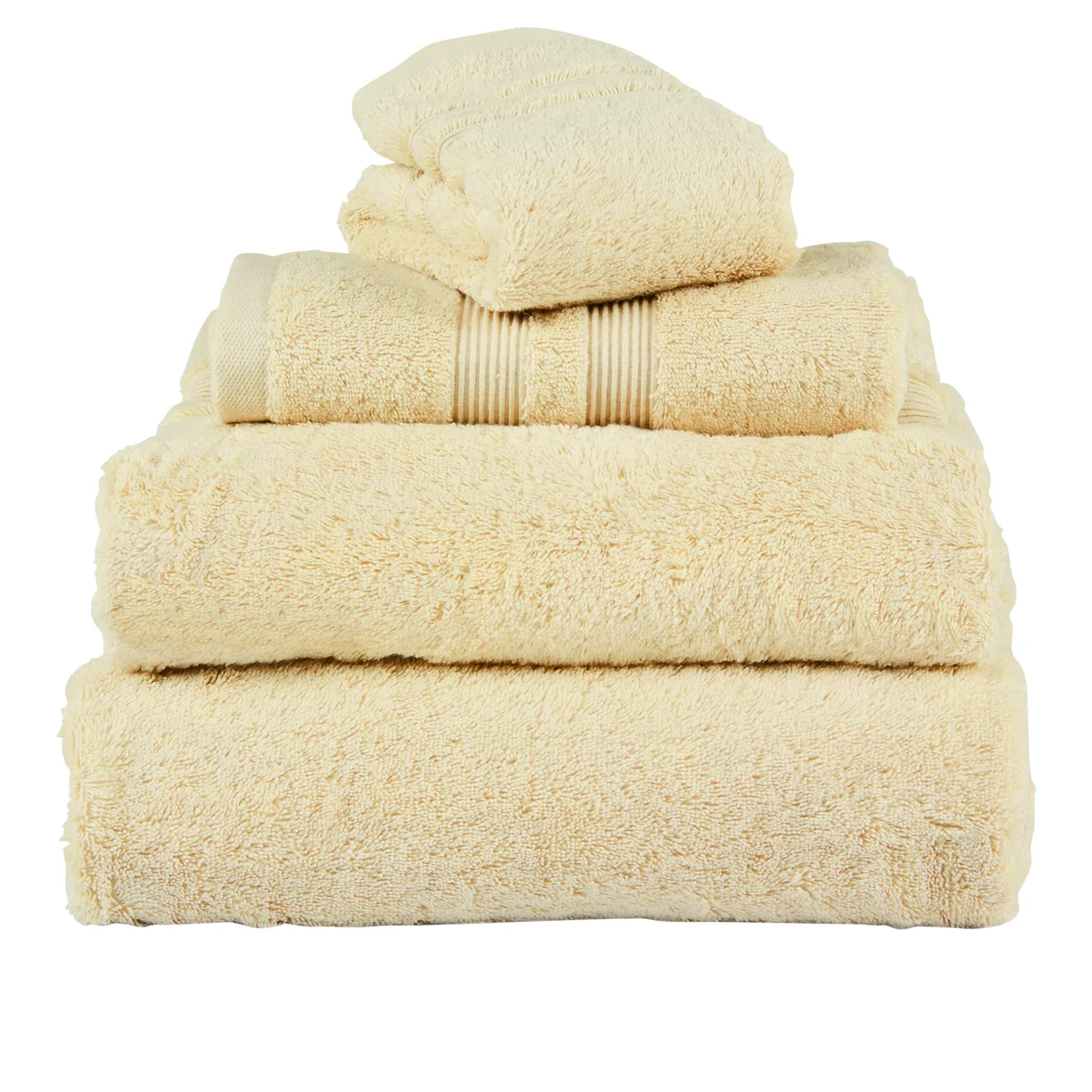 Mille Notti - Fontana Towel Organic Pale Yellow 30x50 - Handdukar och badlakan