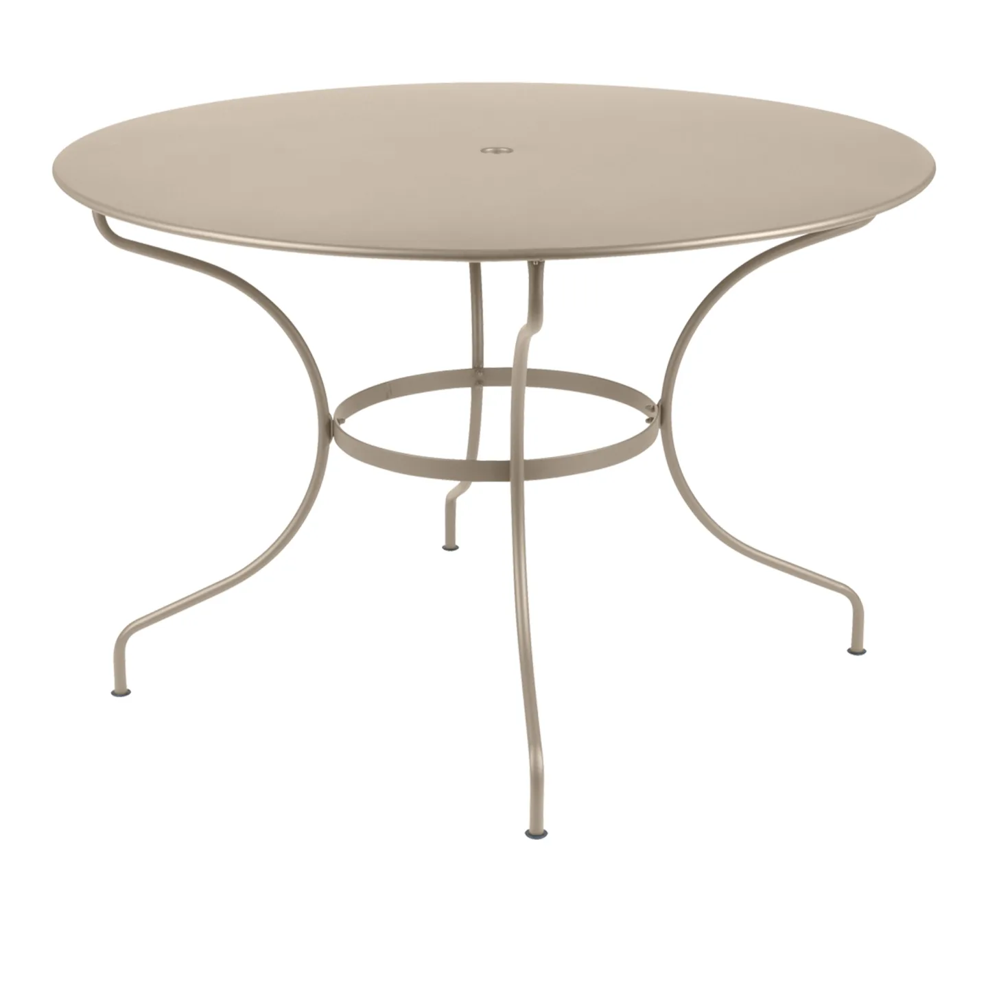 Fermob - Opéra Table Ø 117 cm, Nutmeg - Matbord utomhus - Beige - Metall