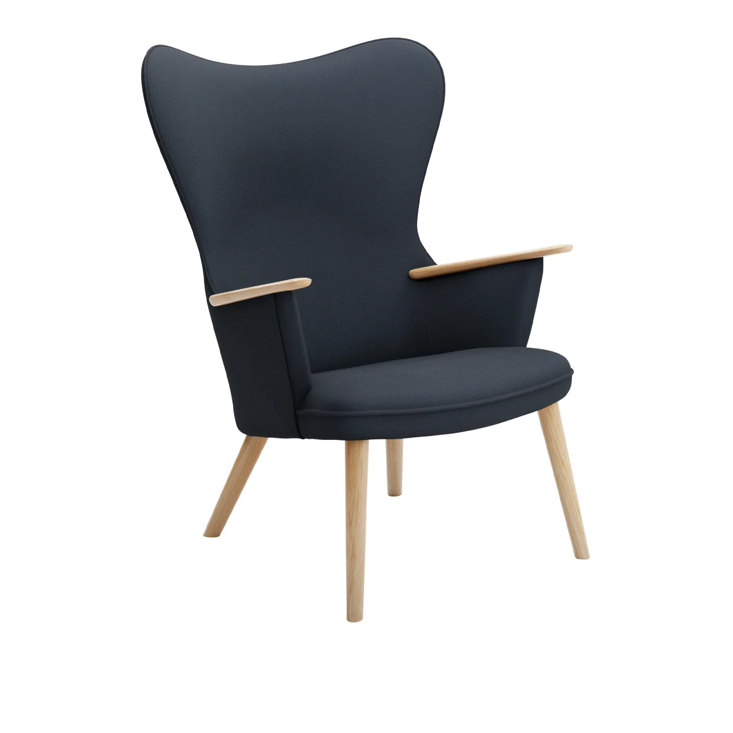 Carl Hansen - CH78 Fåtölj, Klarlackad Ek, Tyggrupp 3 Fiord 0782 - Fåtöljer - Hans J. Wegner