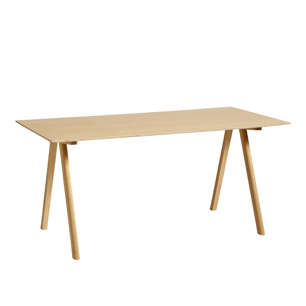 HAY - CPH10 2.0 Desk Lacquered Oak Frame L160 X W80 X H74 Lacquered Oak Veneer Top Lacquered Edge - Skrivbord - Ronan & Erwan Bouroullec - Träfärgad - Trä