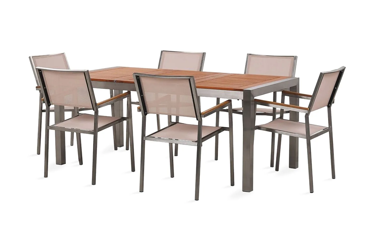 Bofors Matgrupp Utomhus + 6 Rottingstolar - Beige