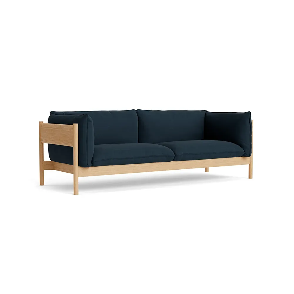 HAY Arbour ECO 3-Sitzer Sofa Steelcut Trio 796- wachsgeöltes Eiche