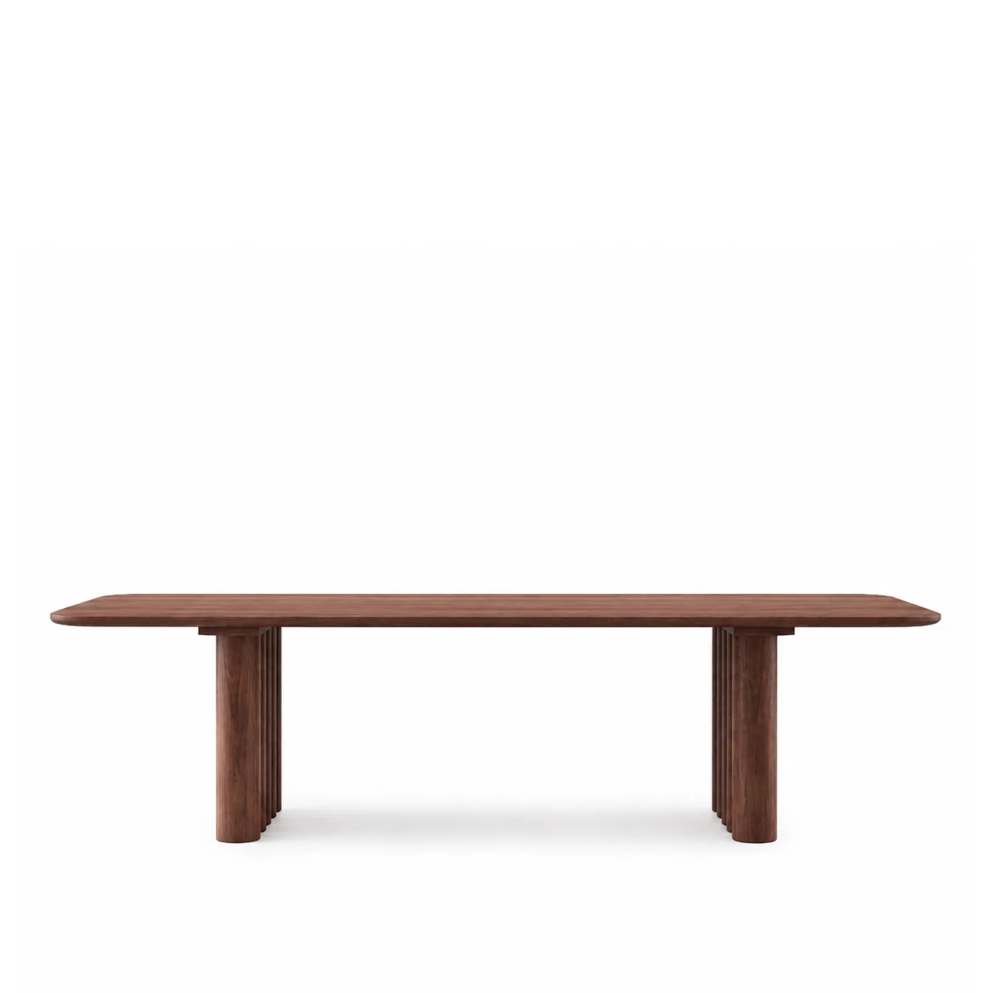 Dk3 - Plush Table Rectangular 30mm tabletop 130mm legs L270 x W100 x H72 cm Max 2 extension leaves Walnut - oil - Matbord - Brun