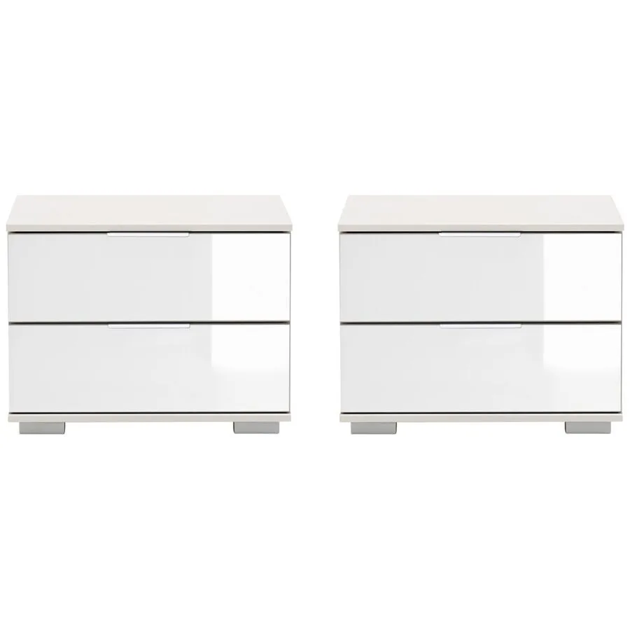 Nachttisch Peyton C weiss Spanplatte, Kunststoff B 52 H 40 cm