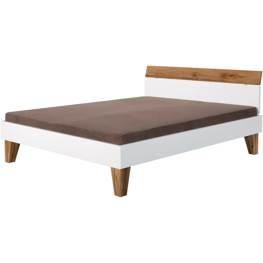 Modular Bett Bogota Weiss/Braun MDF 140 x 200 cm