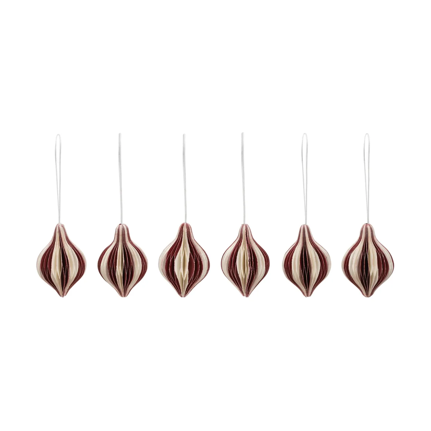 Broste Copenhagen Spira julhänge Burgundy-Off White