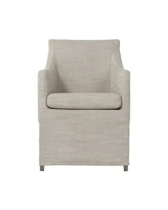 Avignon Dining Chair Sophie linen (long) Black