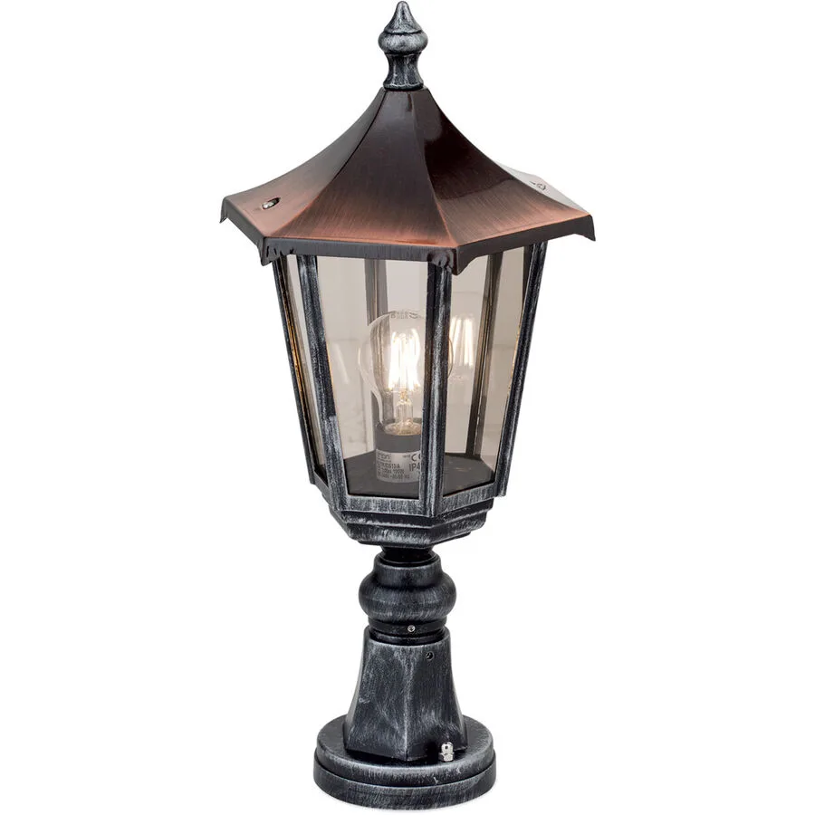 Aussenlampe Hermine Schwarz/Silber 25 cm 25 cm - Material: Siluminguss